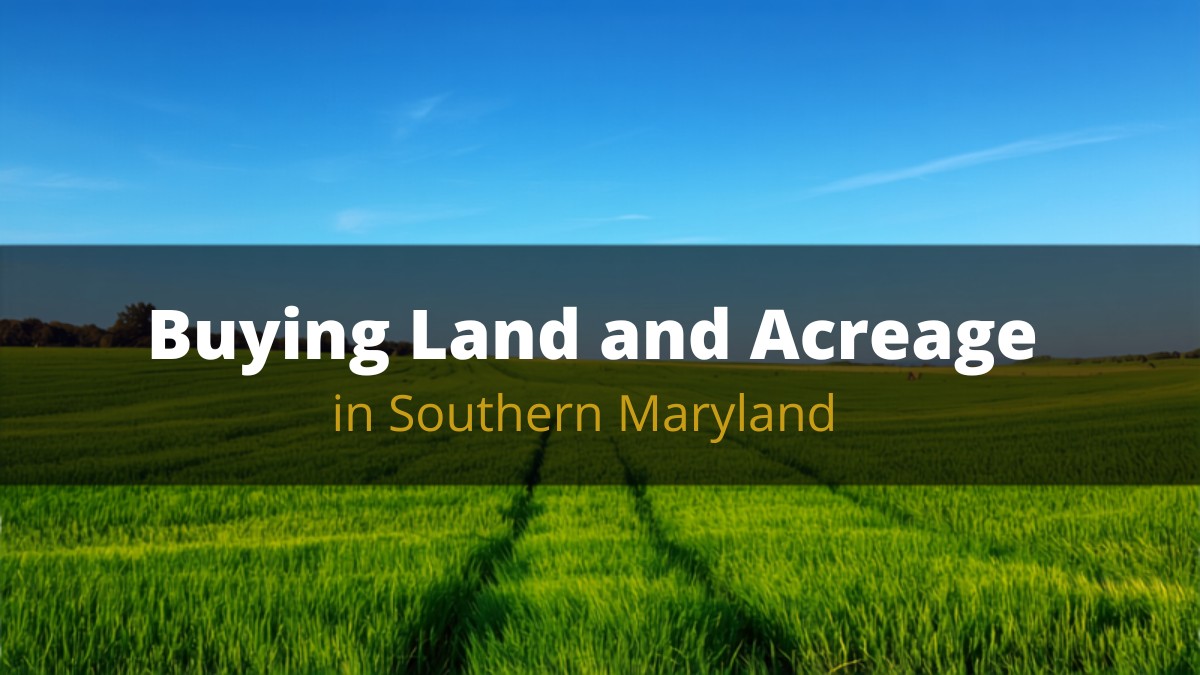 Open acreage and farmland for sale near Prince Frederick in Calvert County Maryland