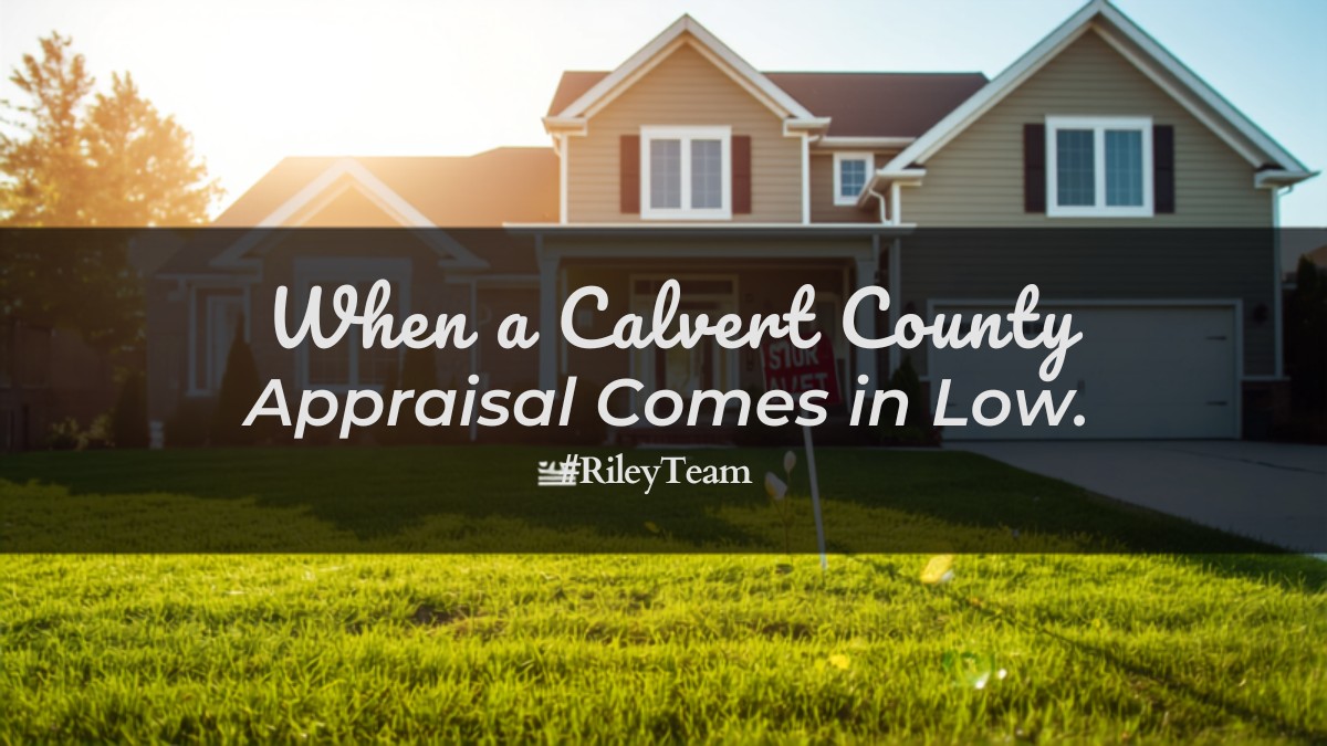 A Calvert County Maryland home under contract while the seller reviews a low appraisal report