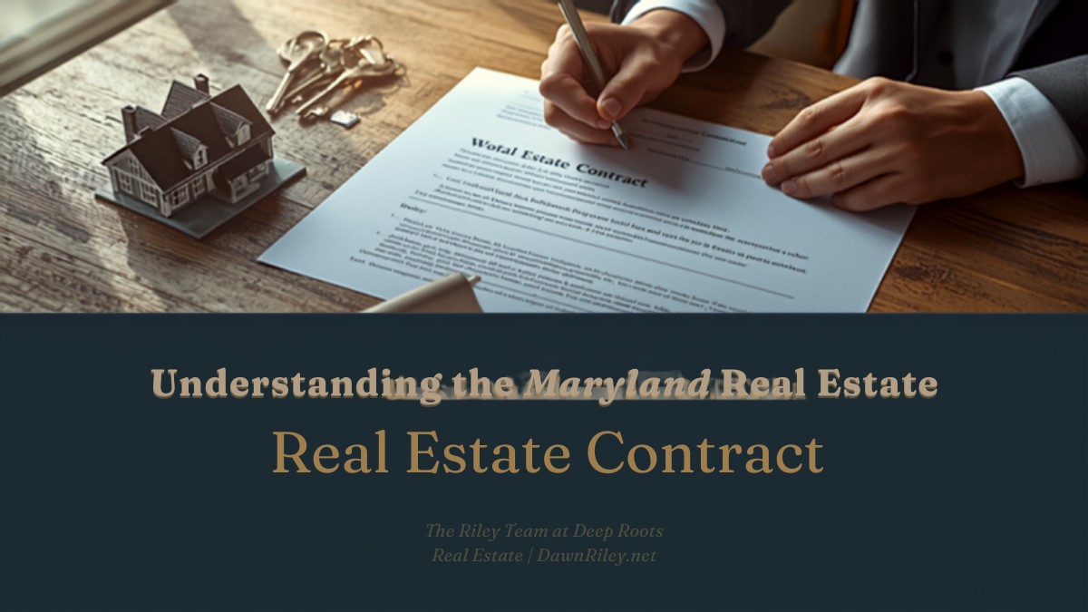 A Prince Frederick Calvert County Maryland home buyer reviewing the Maryland real estate contract