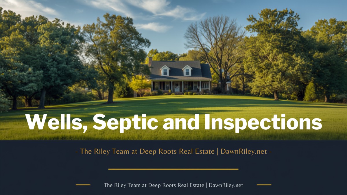 A rural Calvert County Maryland home on a private well and septic system surrounded by trees